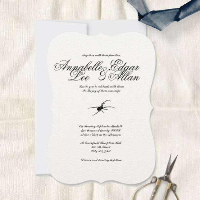 Venomous- Simply Elegant Gothic Wedding Invitation (Creator Uploaded)