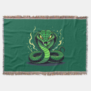 Venomous Snake – Danger and Precision Throw Blanket