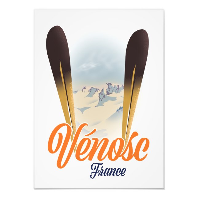 Vénosc, France Ski poster (Front)