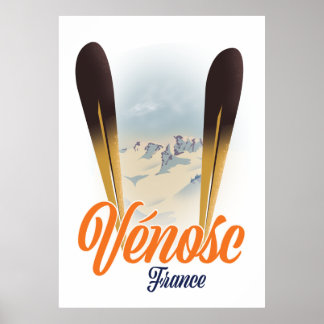 Vénosc, France Ski poster