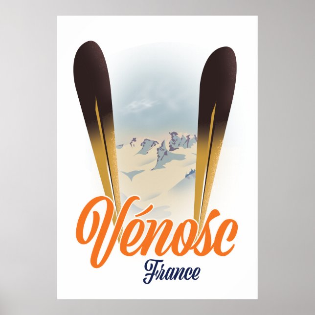 Vénosc, France Ski poster (Front)