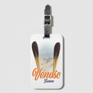 Vénosc, France Ski poster Luggage Tag