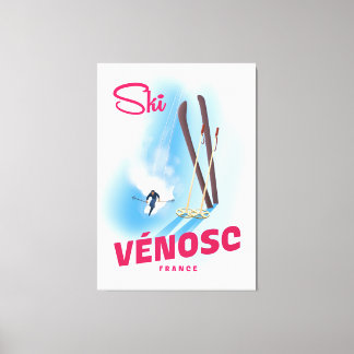Vénosc France to Ski Canvas Print