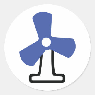 ventilator icon classic round sticker