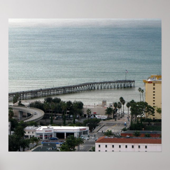 Ventura CA - C Street and Pier Poster (Front)