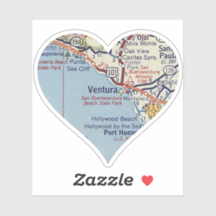 Ventura CA Vintage Map