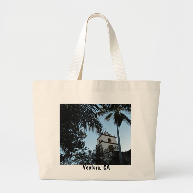 Ventura, California, Mission Large Tote Bag (Front)