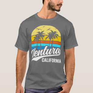 Ventura California Vintage Sunset Palm Trees 70s R T-Shirt