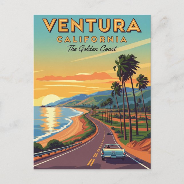 Ventura Golden Coast California Postcard (Front)