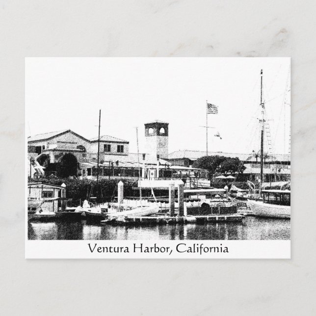 Ventura Harbour, California Postcard (Front)