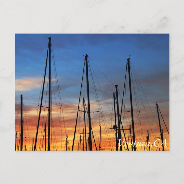 Ventura Harbour morning sky Postcard (Front)
