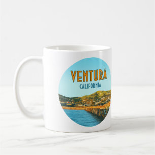 Ventura Pier Beach California Vintage Coffee Mug