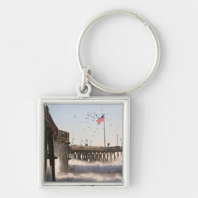 Ventura Pier Waves | El Nino Key Ring (Front)