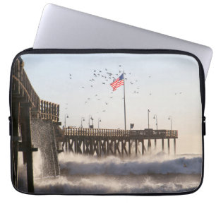Ventura Pier Waves   El Nino Laptop Sleeve