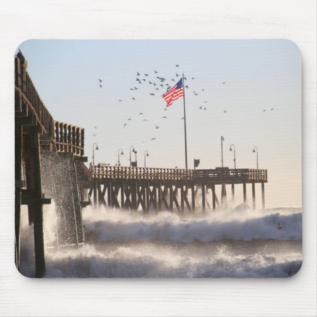 Ventura Pier Waves | El Nino Mouse Mat (Front)
