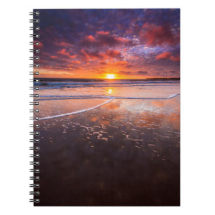 Ventura State Beach At Sunset Notebook