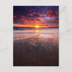 Ventura State Beach At Sunset Postcard