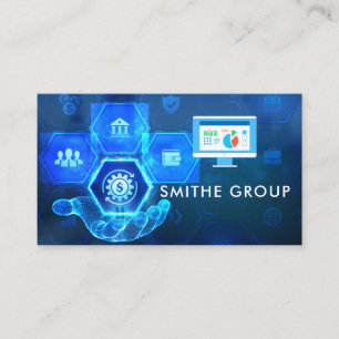 Venture Capitalist Corporate Tech Background Business Card