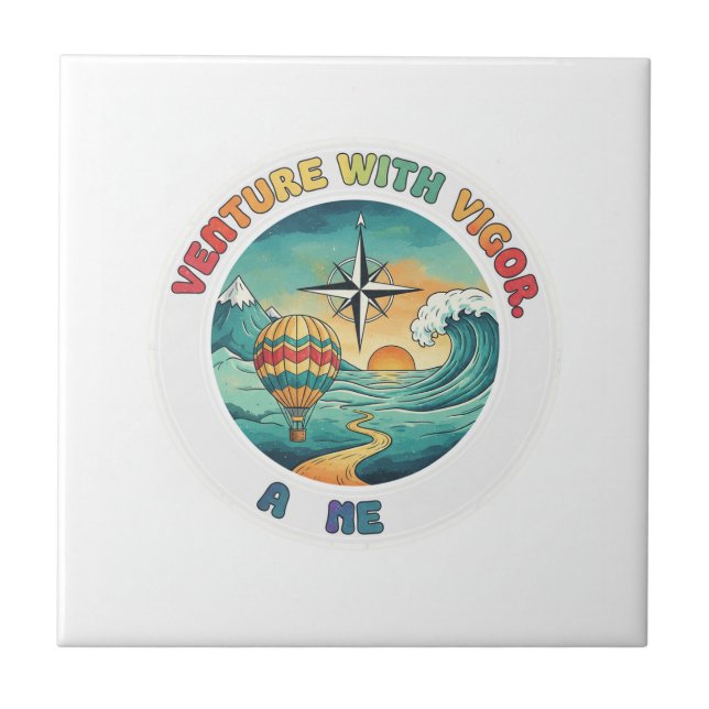 Venture with Vigour – Bold Spirit Tee Tile (Front)