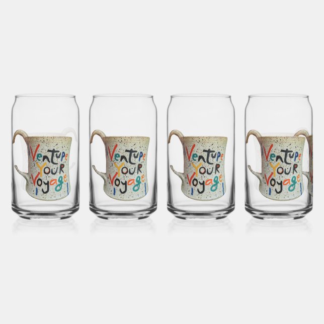 Venture Your Voyage Can Glass (Front)