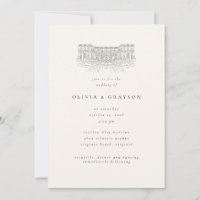 Venue Illustration Old Money Aesthetic, Wedding 