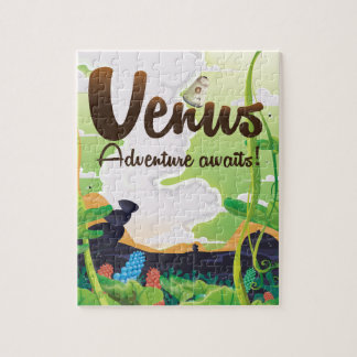 Venus Adventure Awaits! travel poster Jigsaw Puzzle