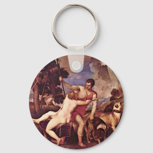 Venus And Adonis,  By Tizian Key Ring