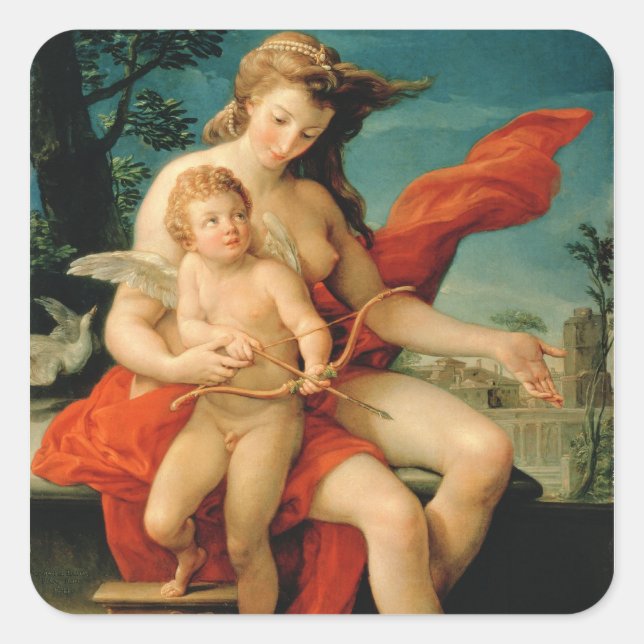 Venus and Cupid, 1785 Square Sticker (Front)
