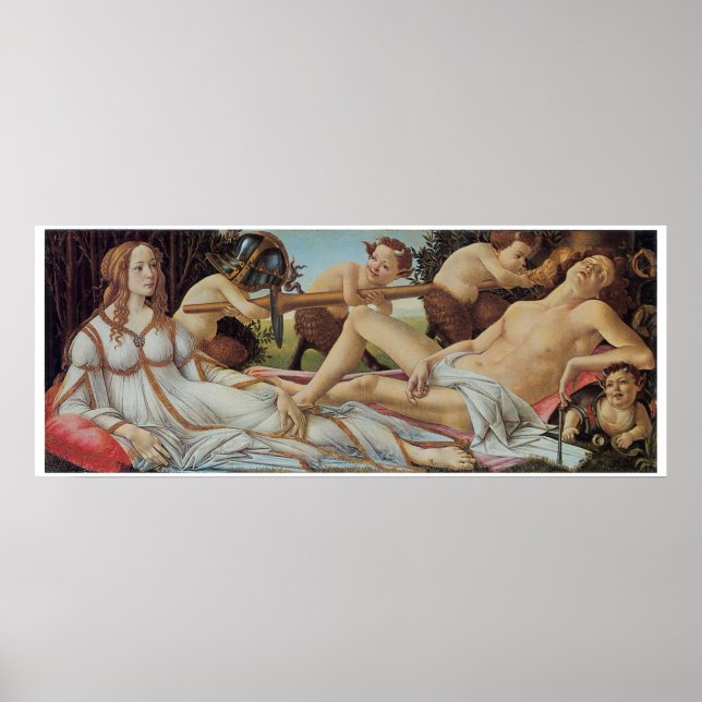 Venus and Mars by Sandro Botticelli Poster (Front)