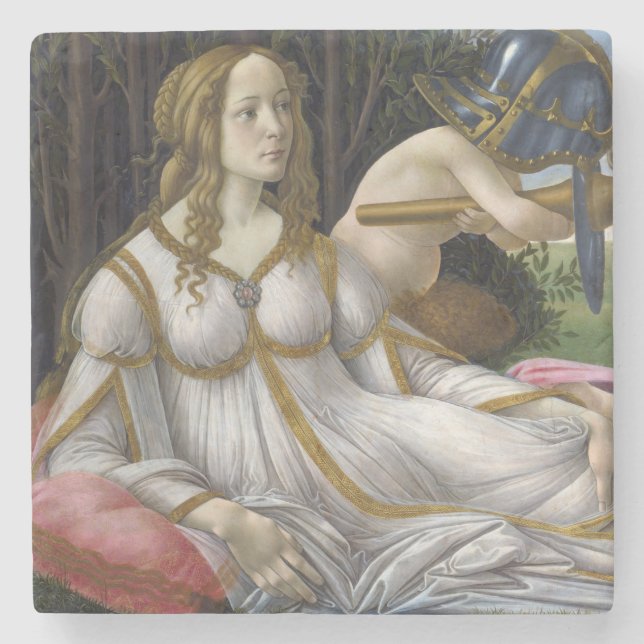 Venus and Mars by Sandro Botticelli Stone Coaster (Front)