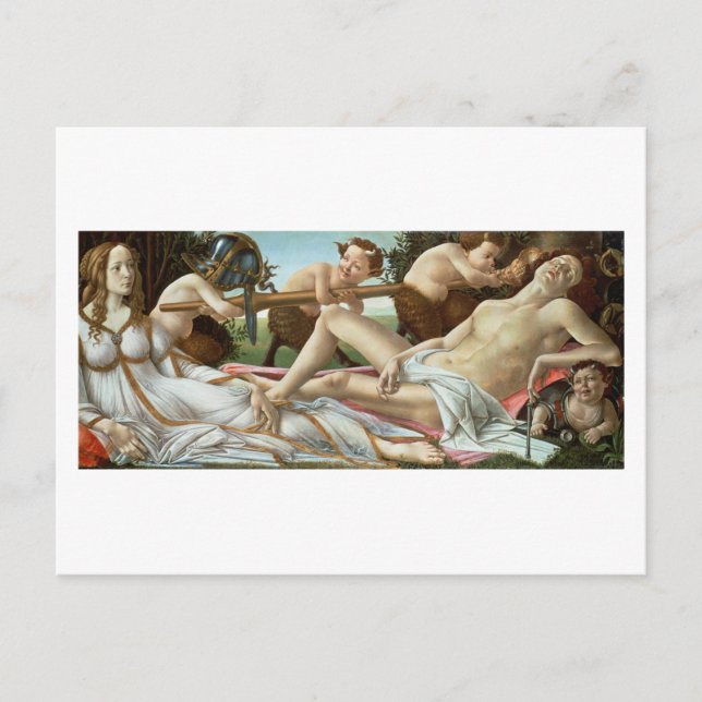 Venus and Mars, c.1485 (tempera and oil) Postcard (Front)