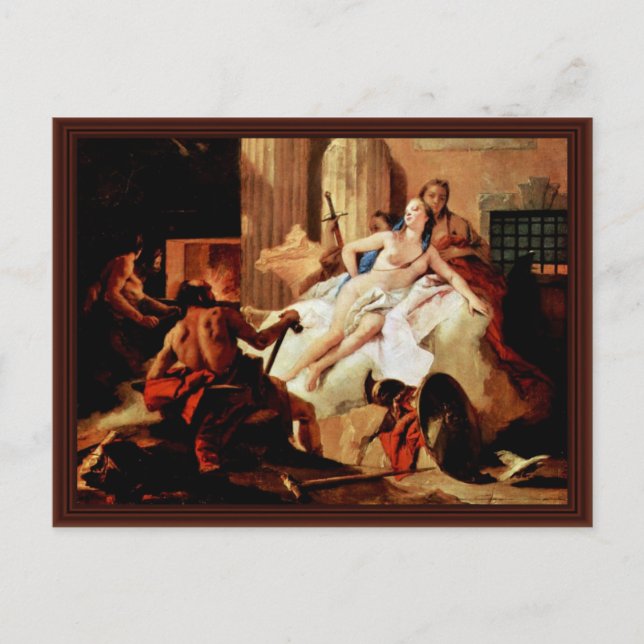 Venus And Vulcan By Tiepolo Giovanni Battista Postcard (Front)