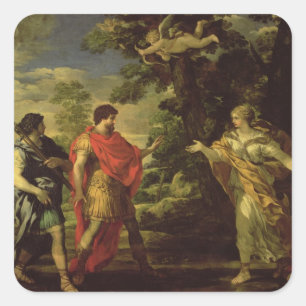 Venus Appearing to Aeneas as a Huntress, c.1635 (o Square Sticker