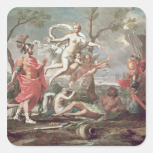 Venus Arming Aeneas, 1639 Square Sticker