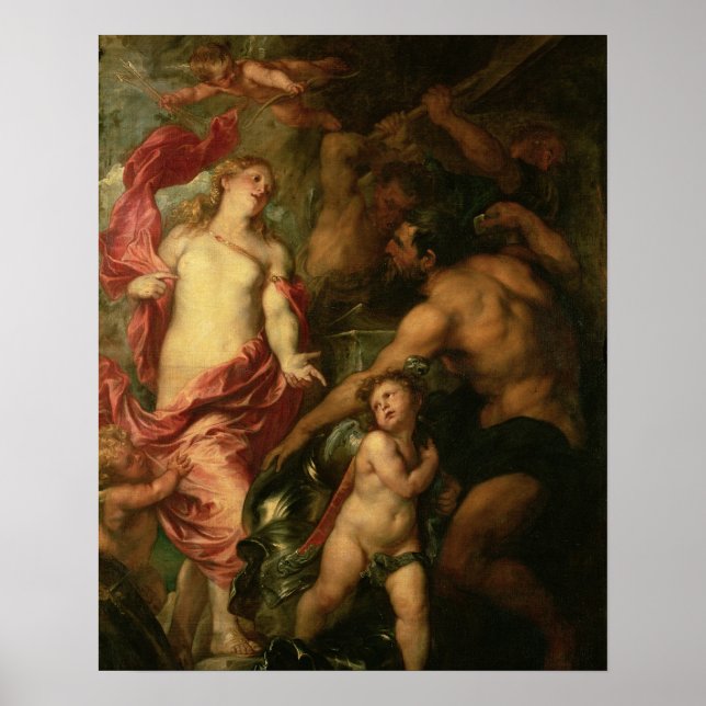 Venus asking Vulcan for the Armour of Aeneas (oil Poster (Front)