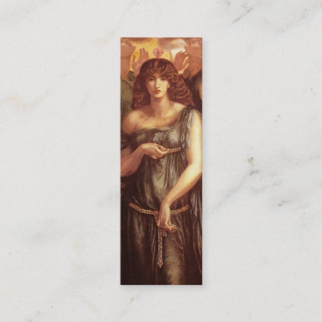 Venus Astarte Bookmark by Dante Gabriel Rossetti Mini Business Card (Front)