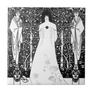 Venus Between Terminal Gods By Aubrey Beardsley Tile