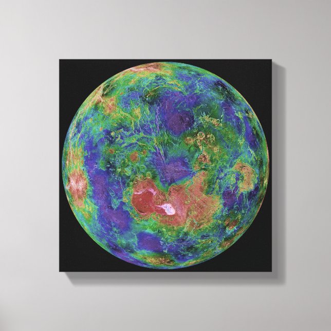 Venus centred on the North Pole Canvas Print (Front)