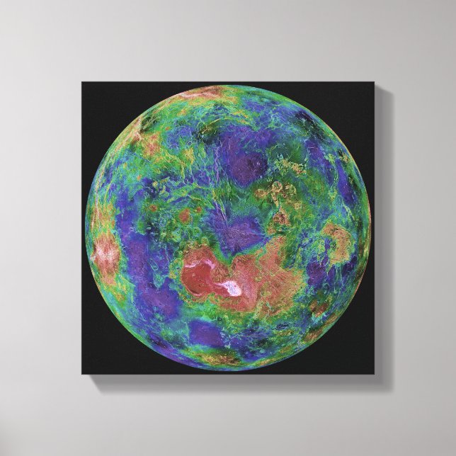 Venus centred on the North Pole Canvas Print (Front)