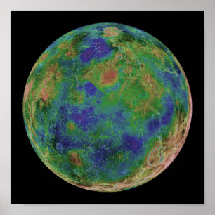 Venus centred on the South Pole Poster