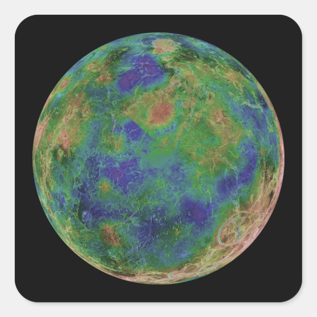 Venus centred on the South Pole Square Sticker (Front)