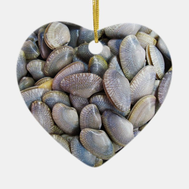 Venus Clam [หอยลาย] Ceramic Tree Decoration (Front)