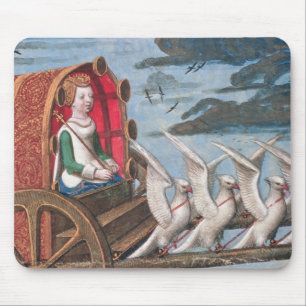 Venus comes to the rescue on a chariot drawn mouse mat