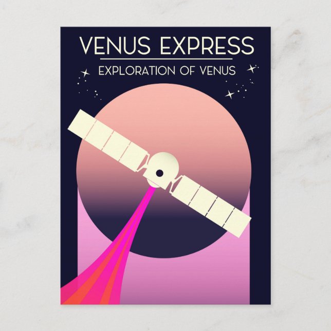 Venus Express Exploration of Venus Postcard (Front)