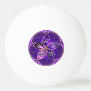 Venus Flower of Love - fine Art - violet pink Ping Pong Ball