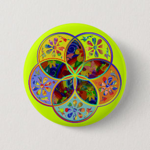 Venus Flower of Love fineART Flower Power 6 Cm Round Badge
