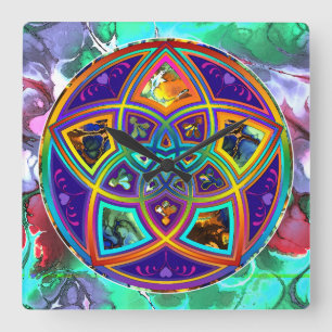Venus Flower of Love fineART Flower Power / Square Wall Clock