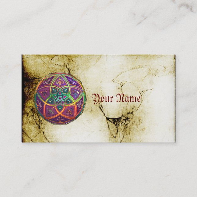 Venus Flower of Love fineART Oriental Antique Gold Business Card (Front)