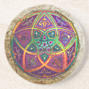 Venus Flower of Love fineART Oriental Antique Gold Coaster