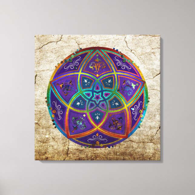 Venus Flower of Love fineART Oriental Antique lila Canvas Print (Front)